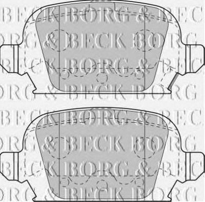 BORG & BECK bbp1774 -  Комплект тормозных колодок, дисковый тормоз